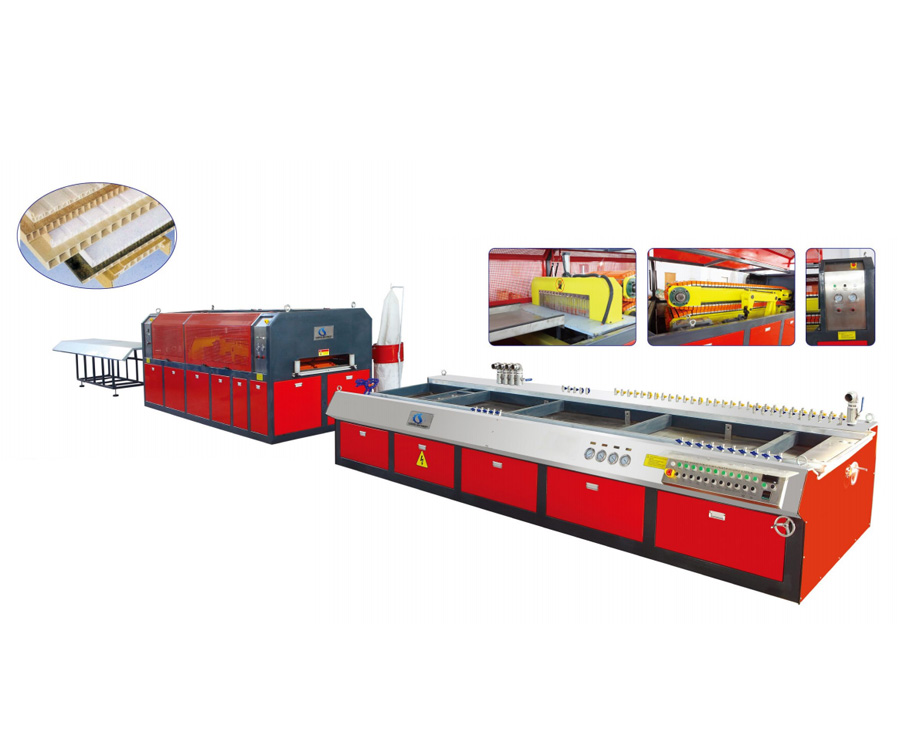 Production line of wide door panel and window sill panel