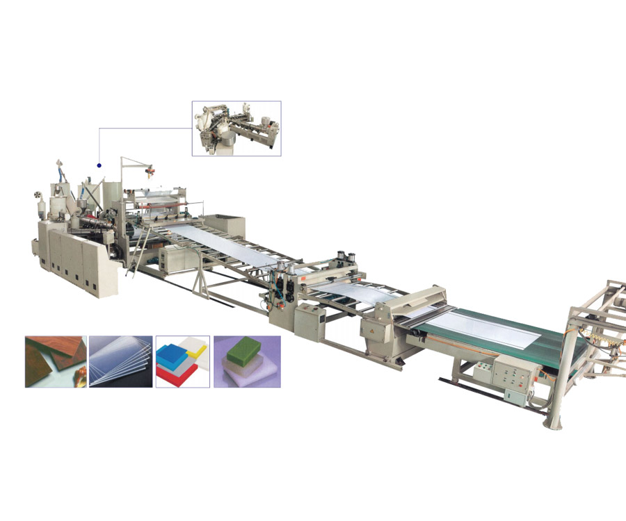 Series plate and sheet production line