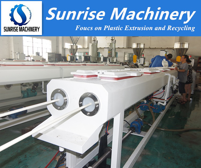 16-63mm Double PVC Electric Conduit Pipe Extrusion Line